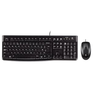Logitech MK120, US, черный - Клавиатура + мышь