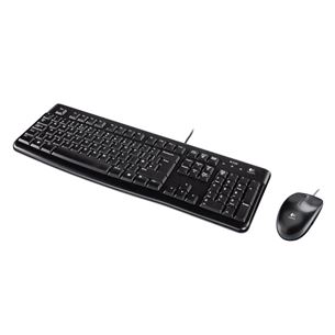 Logitech MK120, US, черный - Клавиатура + мышь