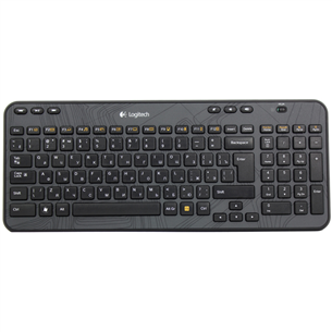 Logitech K360, US, melna - Bezvadu klaviatūra 920-003094