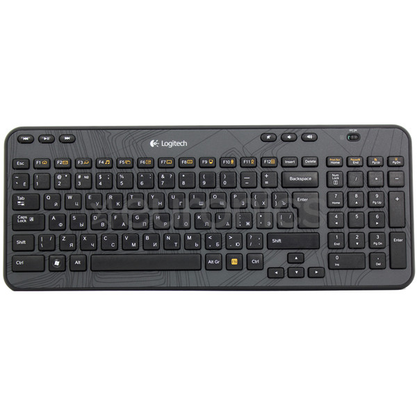 Logitech K360, US, melna - Bezvadu klaviatūra