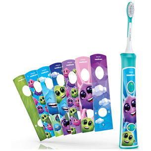 Philips Sonicare For Kids Bluetooth, zila/balta - Elektriskā zobu birste bērniem