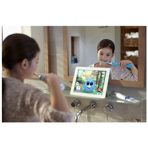 Philips Sonicare For Kids Bluetooth, голубой/белый - Электрическая детская зубная щетка