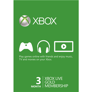 Xbox Live Gold membership card, Microsoft / 3 months