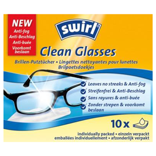 Swirl, 10 pcs. - Disposable wipes for cleaning glasses CLEANGLASSES2