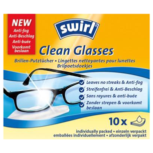 Swirl, 10 pcs. - Disposable wipes for cleaning glasses