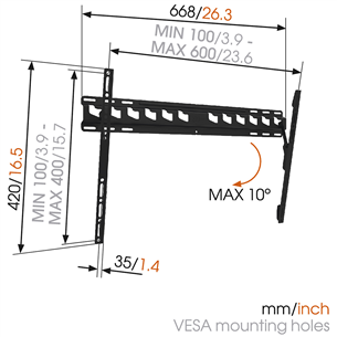 Televizora sienas stiprinājums MA4010 (40-65"), Vogel's