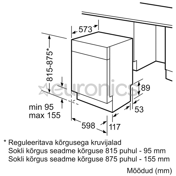 Iebūvējama trauku mazgājamā mašīna, Bosch / 14 komplektiem
