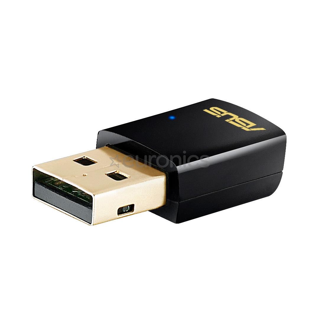 Wi-Fi USB adapteris Dual-band AC600, Asus / 300 Mbps