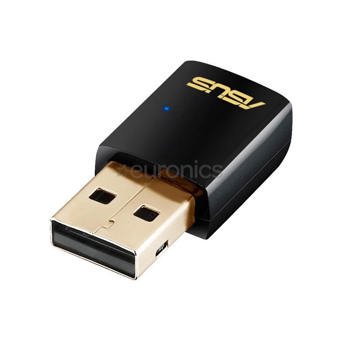 Wi-Fi USB adapteris Dual-band AC600, Asus / 300 Mbps