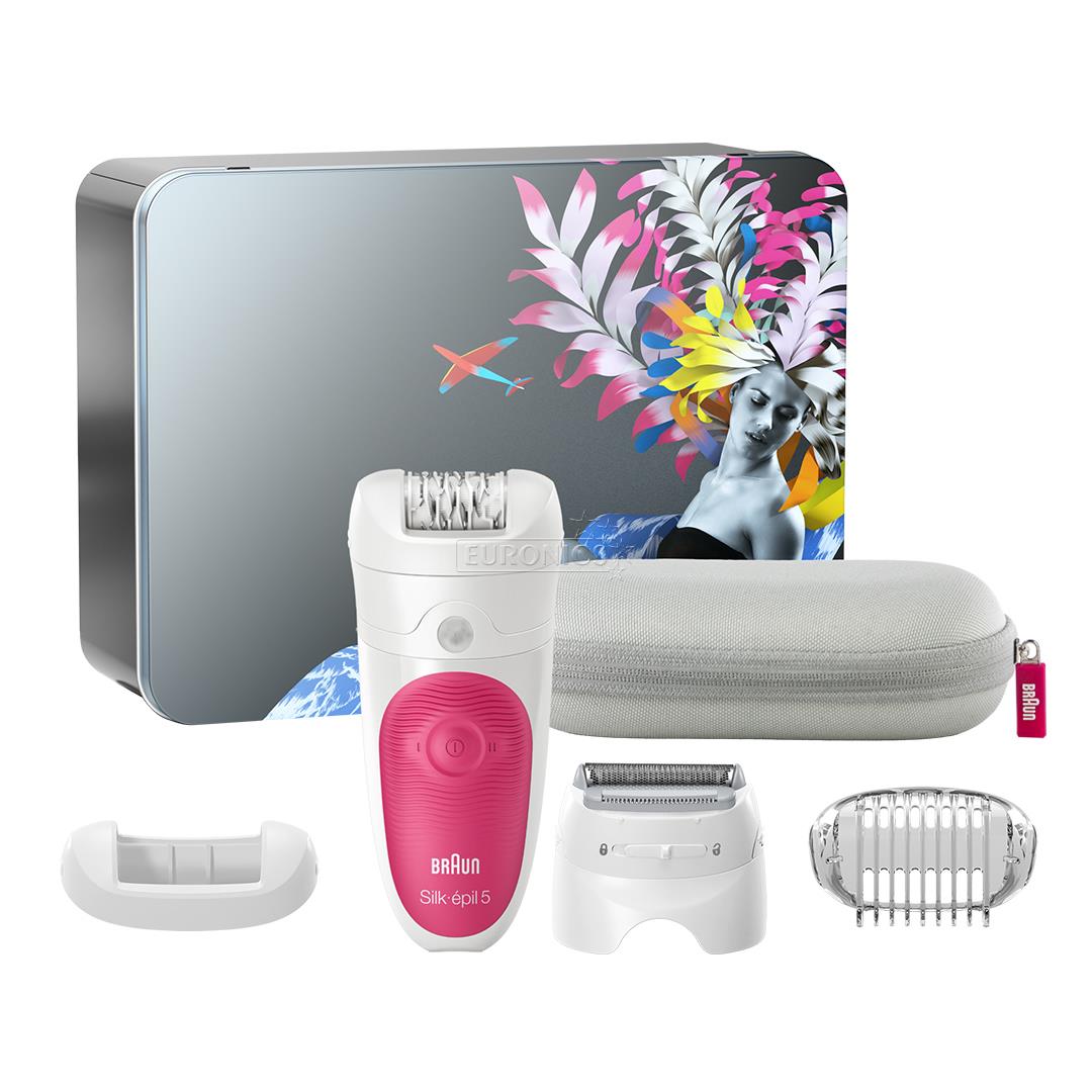 Epilators Silképil 5 Wet & Dry, Braun / ar ceļojuma futrāli, SE5547