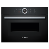 Bosch, 45 L, melna - Iebūvējama cepeškrāsns ar mikroviļņu funkciju