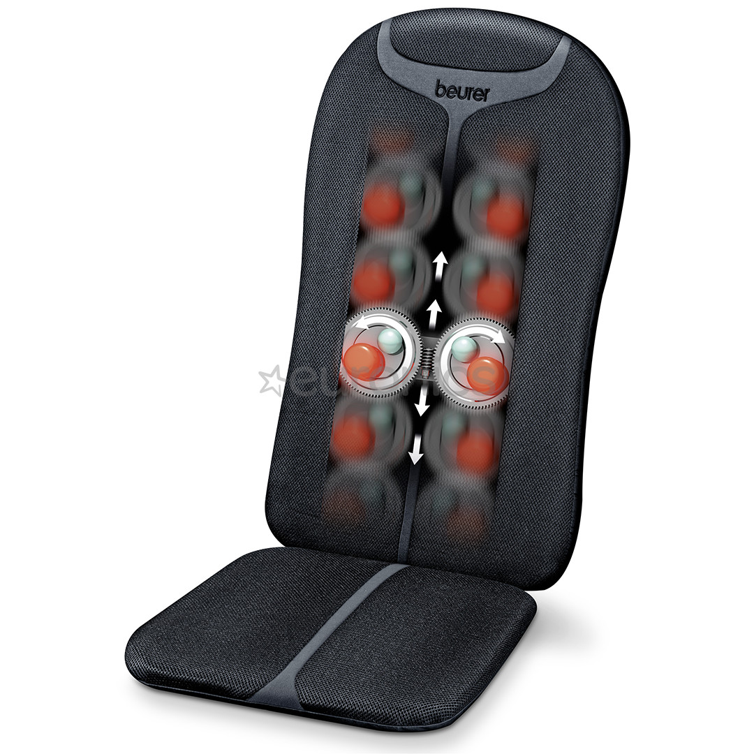 Beurer Shiatsu, melna - Masāžas pārvalks krēslam