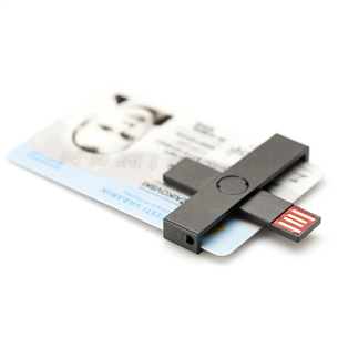 +ID smart card reader, USB, melna - ID karšu lasītājs