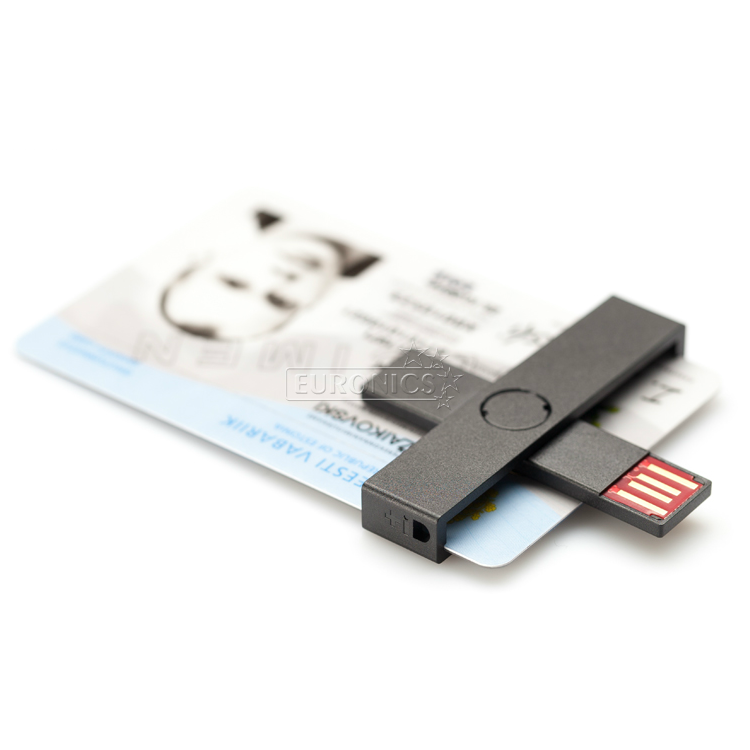 +ID smart card reader, USB, melna - ID karšu lasītājs, 4748001003724 ...