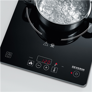 Severin, 2000 W, black - Single Induction Cooking Plate