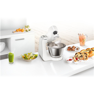 Bosch MUM5 CreationLine, 3.9 L/1.25 L, 1000 W, balta/pelēka - Virtuves kombains