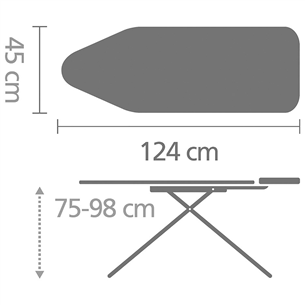 Brabantia, C, 124x45 см - Гладильная доска