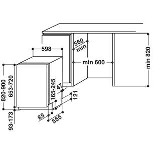 Built-in dishwasher Whirlpool (15 place settings)