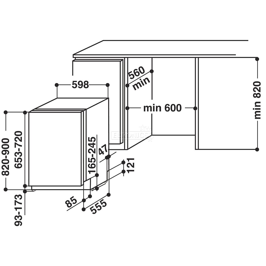 Built-in dishwasher Whirlpool (15 place settings)