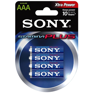 Baterijas AAА Stamina Plus, Sony / 4 gab