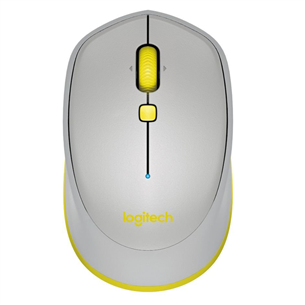 Logitech M535, pelēka/dzeltena - Bezvadu datorpele