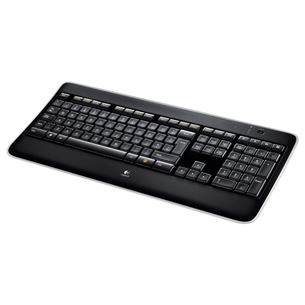 Logitech K800, US, melna - Bezvadu klaviatūra