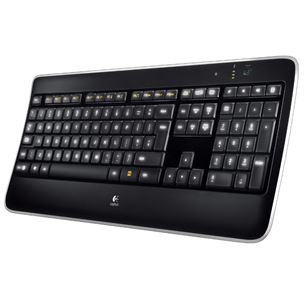 Logitech K800, US, melna - Bezvadu klaviatūra