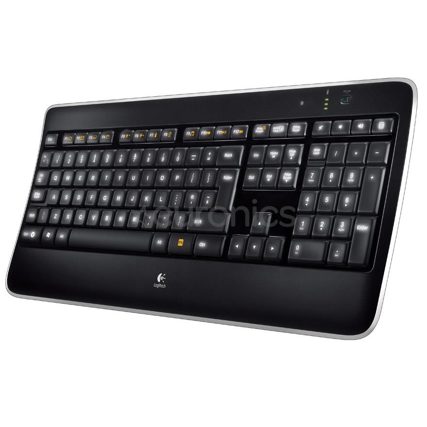 Logitech K800, US, melna - Bezvadu klaviatūra