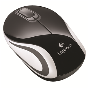 Logitech M187, melna/balta - Bezvadu datorpele