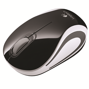 Logitech M187, melna/balta - Bezvadu datorpele