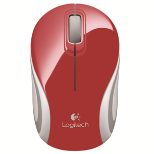 Logitech M187, sarkana/balta - Bezvadu datorpele 910-002732