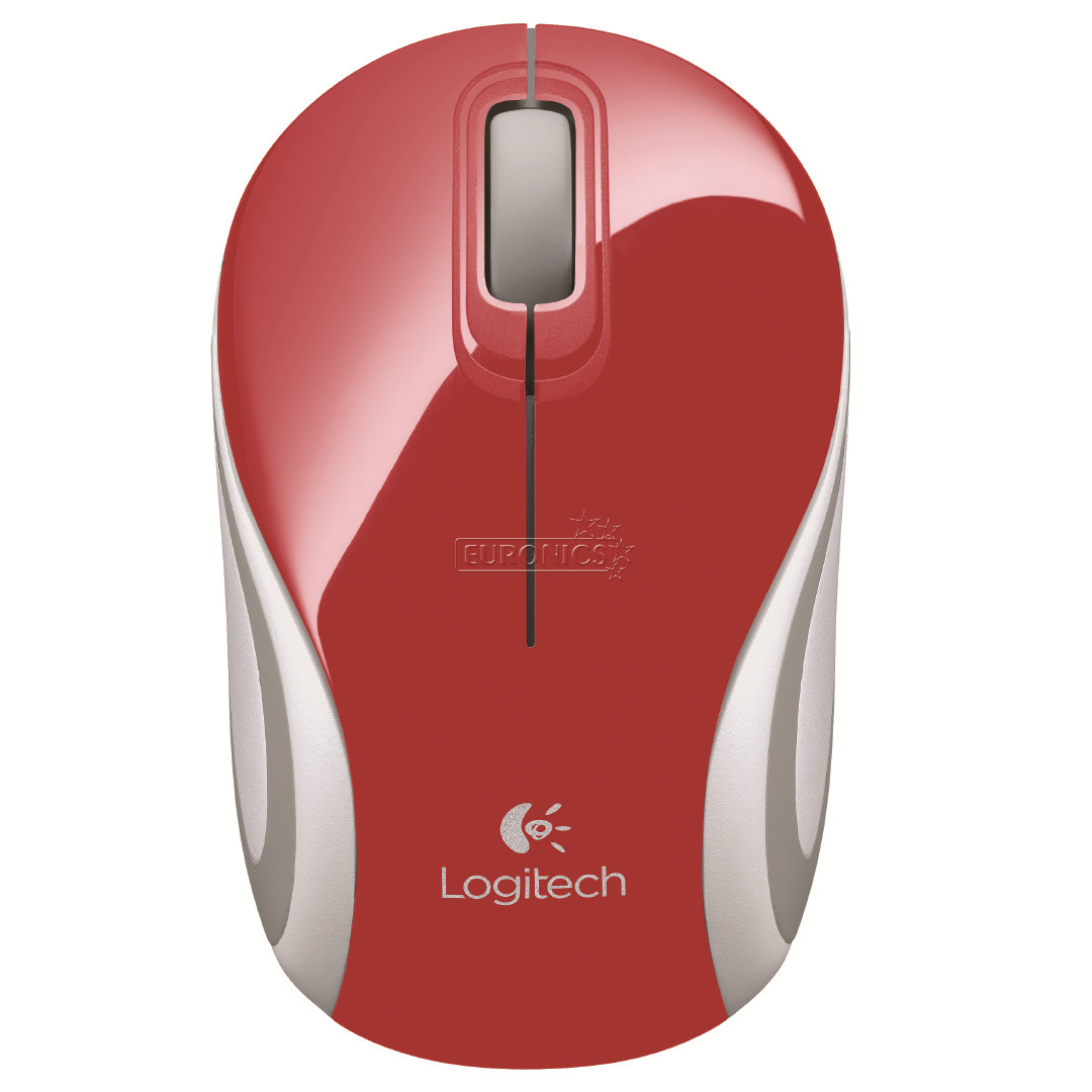 Logitech M187, sarkana/balta - Bezvadu datorpele