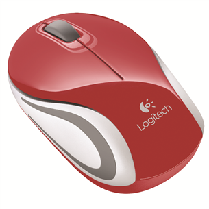 Logitech M187, sarkana/balta - Bezvadu datorpele