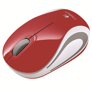 Logitech M187, sarkana/balta - Bezvadu datorpele