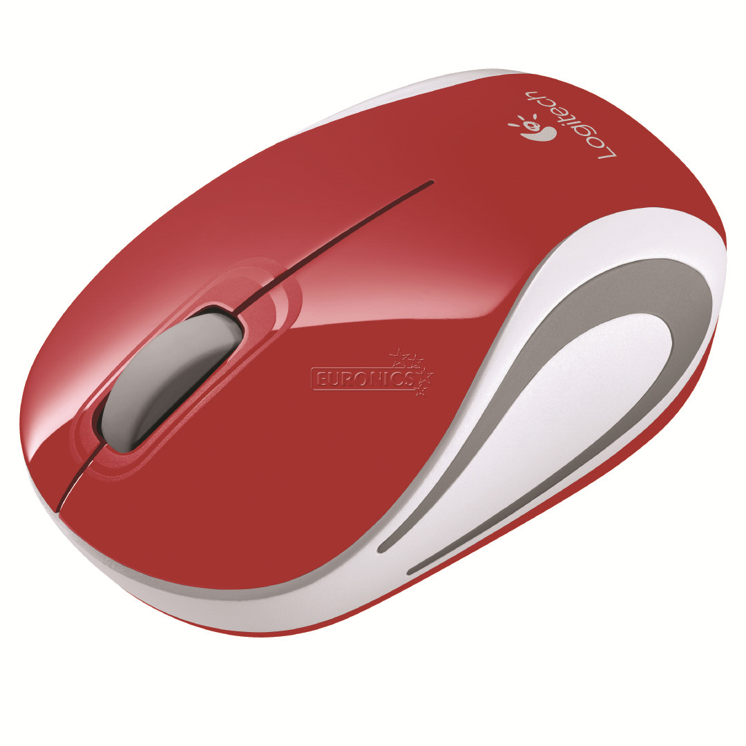 Logitech M187, sarkana/balta - Bezvadu datorpele