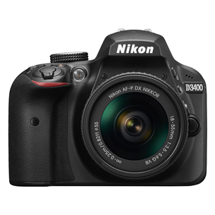 Digitālā spoguļkamera D3400 + objektīvs NIKKOR 18-55mm VR AF-P, Nikon