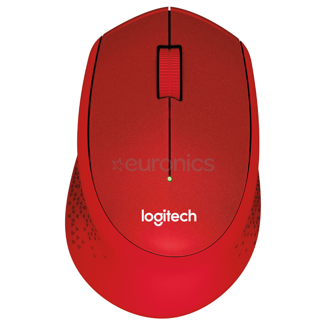 Logitech M330 Silent Plus, тихая работа, красный - Беспроводная оптическая мышь