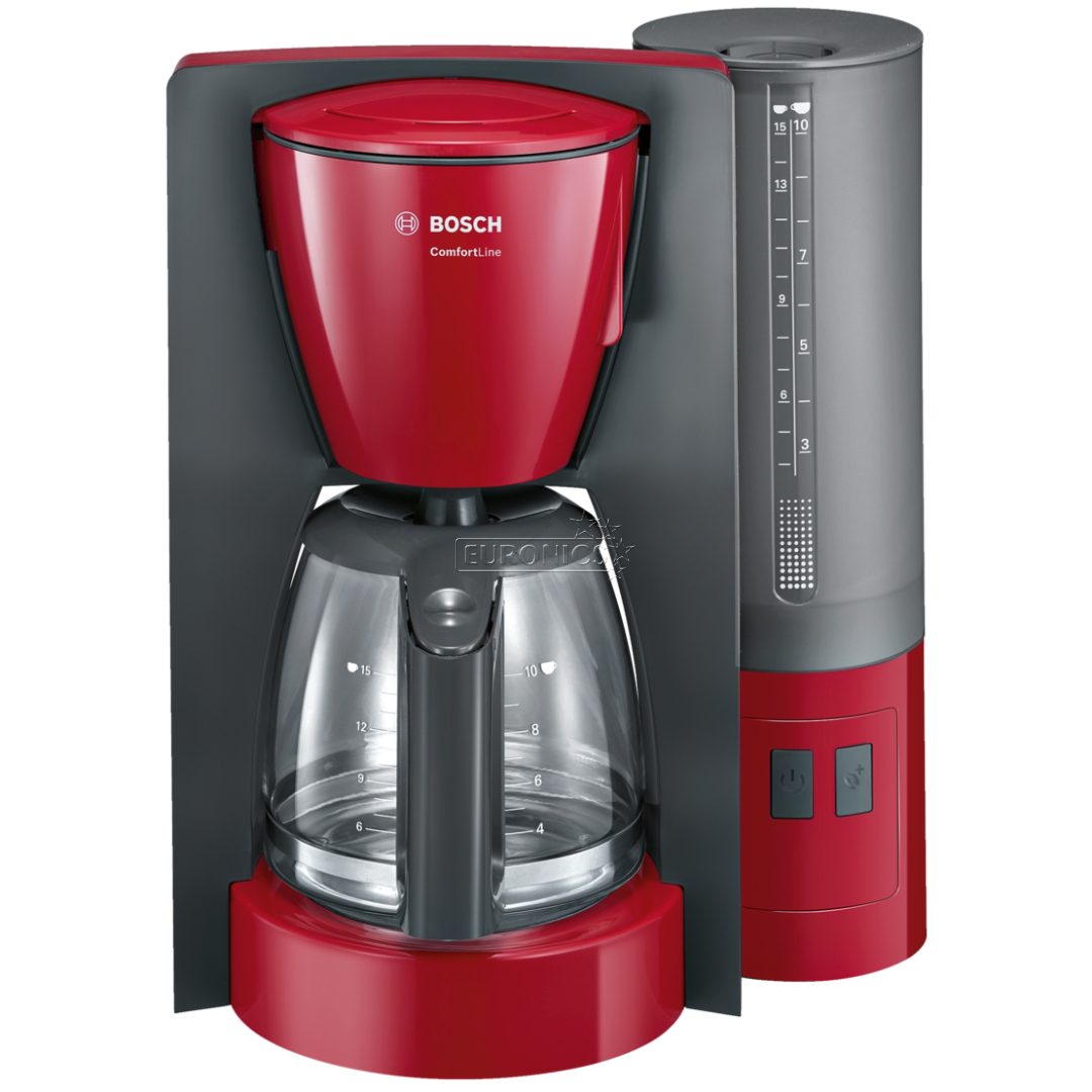 Bosch ComfortLine, water tank 1 L, grey/red - Coffee machine