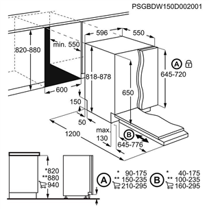 Built-in dishwasher Electrolux (13 place settings)