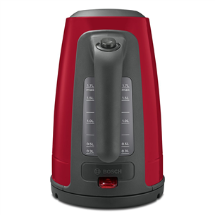 Bosch ComfortLine, 1.7 L, sarkana/pelēka - Tējkanna
