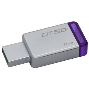 USB zibatmiņa DataTravel50 Purple, Kingston / 8GB, USB 3.0
