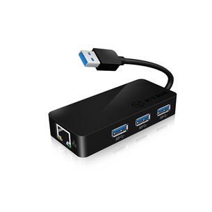Adapteris USB 3.0 uz Gigabit internetu ar papildus 3 USB 3.0 portiem, RaidSonic