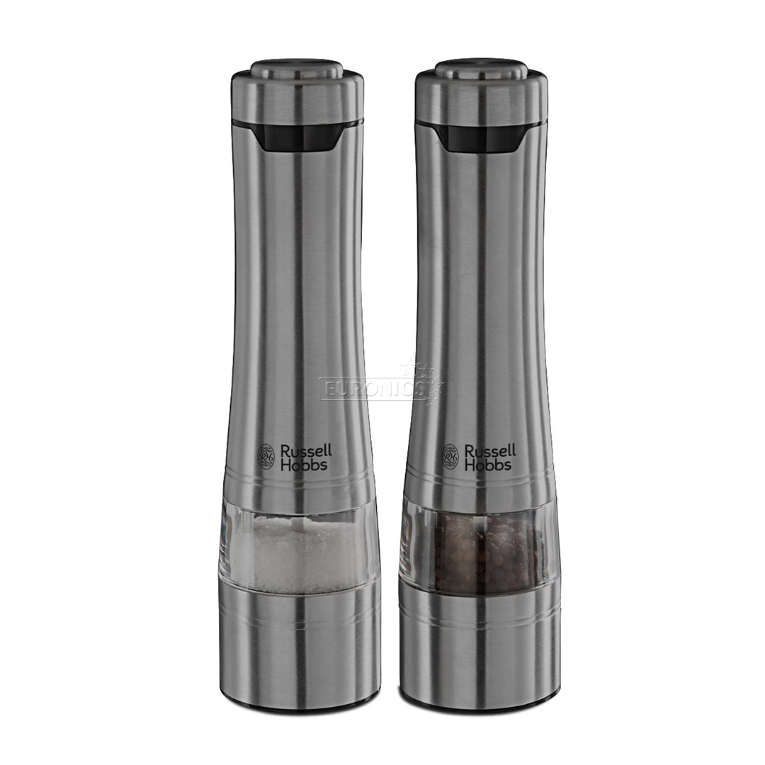 Russell Hobbs Battery Powered Salt and Pepper Grinders 23460-56 - Stainless  Steel and Silver