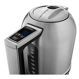 KitchenAid P2, temperatūras regulācija, 1.7 L, nerūsējošā tērauda/pelēka - Tējkanna