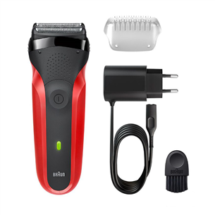 Braun Series 3, black/red - Shaver