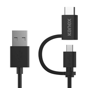 Adapteris USB > USB-C / MicroUSB, Kanex