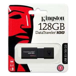 USB memory stick DataTraveler 100 G3, Kingston / 128GB, USB3.0