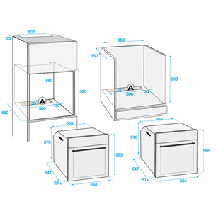 Beko, 71 L, melna/nerūsējošā tērauda - Iebūvējama elektriskā cepeškrāsns