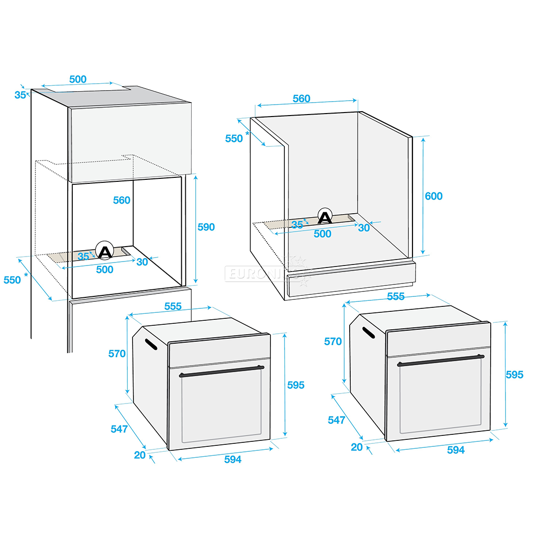 Beko, 71 L, melna/nerūsējošā tērauda - Iebūvējama elektriskā cepeškrāsns