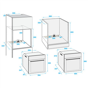 Beko, 71 л, каталитическая очистка, черный/нерж. сталь - Интегрируемый духовой шкаф